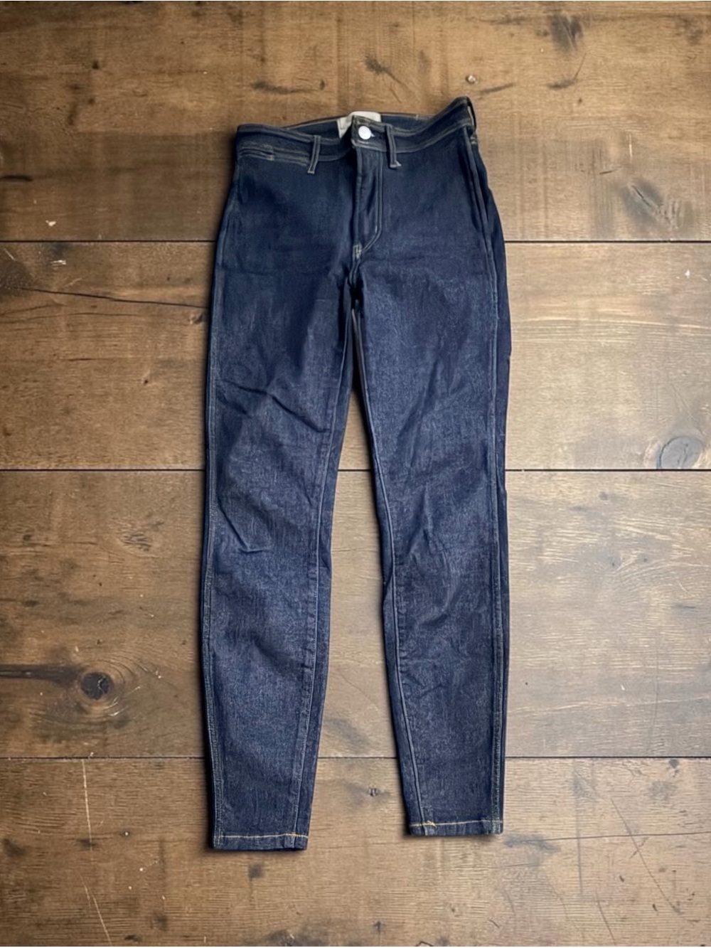 EVERLANE THE WAY HIGH DARK BLUE WASH ULTRA HIGH RISE JEANS SIZE 27 REGULAR